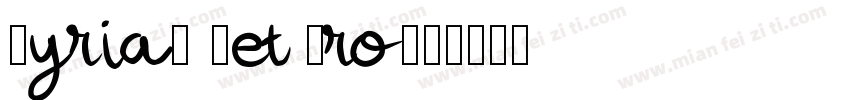 Myriad Set Pro字体转换